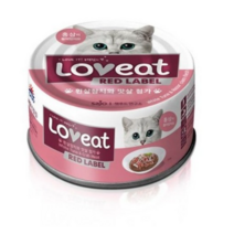 사조 러브잇 레드라벨 고양이 간식캔 160g, 흰살참치 + 맛살 혼합맛, 17개