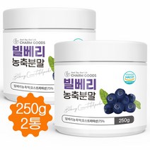 빌베리 분말 빌베리농축 가루 파우더 안토시아닌 250g, 2병