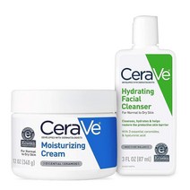 CeraVe 모이스처라이징 크림 건조한 피부용 바디 앤 페이스 모이스처라이저 히알루론산 및 세라마이드가 함유된 보통 무향 561.9ml 19액량온스, 12oz Cream with 3oz Hydrating
