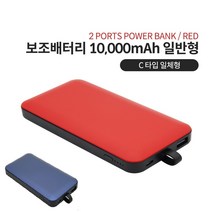 아이패드프로12.9 3세대 보조배터리 10000mAh/일반형/Red/C타입 일체형, SR2239-Blue