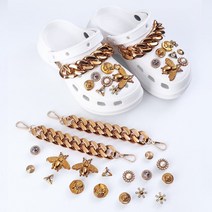 크록 자비츠 장식 악세사리 참 세트Luxury Chains Croc Charms 디자이너 라인 석 신발 결정 액세서리 Jib
