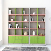 나산가구 수납 900 4단 책장, 연두믹스