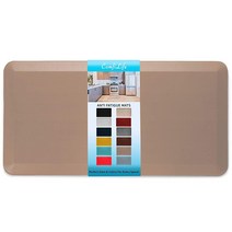 ComfiLife 피로 방지 바닥 매트 1.9cm(3/4인치) 두께의 완벽한 주방 매트 스탠딩 데스크 매트 가정 사무실 차고에서 편안함 내구성 얼룩 방지 미끄럼 방지, Beige