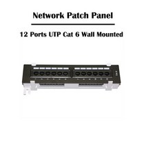 네트워크 부품 12 포트 utp cat 6 네트워크 패치 패널 벽 장착형 1u rj
