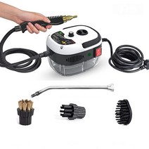 스팀 고압 청소기 차량용 세차기 산업용 업소용 세척기 핸디 분사기 다기능 2500w 고온 김이 나는 에어컨 주방 후드 자동차, 빨간색, 유럽 ​​연합
