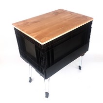 캠핑테이블 폴딩박스 원목 우드상판 / 캠퍼필드 다다마 미니멀웍스 호환 가능, 폴딩박스+클래식브라운 플렛 상판