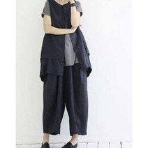 빅사이즈 여성 빅사이즈 B린넨조끼 롱 베스트 여자 정장조끼