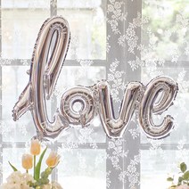 은박풍선LOVE 실버 브라이덜샤워 웨딩소품 파티풍선, k4손펌프, 추가구성