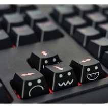 리플레이스먼트 WASD Arrow 키캡 UV 코팅 백릿 더블 Shot Cute Keycap OEM PROFILE All MX 게이밍 메케니컬 키보드 (4 Keys Arrow), 4 keys ARROW