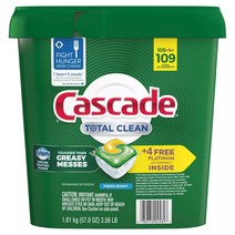 Cascade 식기세척기 세제 토탈 클린 프레시향 Dishwasher Detergent 1.61kg
