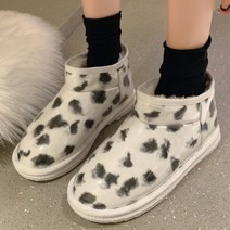 [최저가]여성 호피무늬 털 겨울부츠 3cm