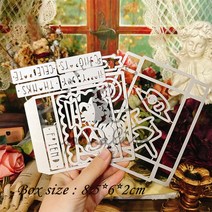 Panalisacraft 서랍 상자 다이 케이크 꽃 졸업 금속 절단 컷 스크랩북 앨범 카드 공예 엠보싱, 01 diecut_01 SET