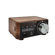 앰프 오디오 Infineon MA12070 블루투스 5.0 디지털 파워 50W 클래스 D B AUX TF 홈 시어터 HiFi 스테레오 미니, 01 wood color