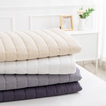 소유하리 던블워싱 도톰 먼지없는 침대고정밴딩패드 SS/Q/K/KK, 화이트
