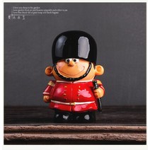 British Guard Pirate Mr. Rhinoceros Bear and Rabbit Figurines Creative Living Room Bookcase Decorati, 07 Beefeater 10x8x15cm