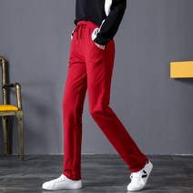 여성트레이닝바지 봄 가을스타일 드로스트링 스트레이트핏 긴바지 츄리닝바지 캐주얼바지 연장 슬림 와이드 4981176663