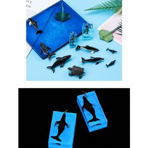 레진 실리콘 소품 고래 미니어처 택1, 신박장터쿠팡 범고래