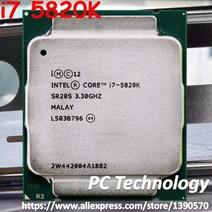 파워딜 지널 인텔 코어 프로세서 i7 5820K SR20S 6 3.30GHz 22nm 15MB 140W CPU LGA2011-3, 한개옵션0