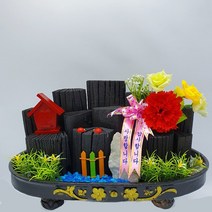 한반도농원 C57-1. 꽃타원미니 검정 카네이션 참숯 숯분재 생일선물 답례품 체험학습용, 1개