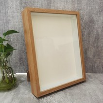 편백나무침대프레임 침대 깊이 3cm 3 차원 작품을 표시하는 나무 사진 프레임 북유럽 DIY 3D 그림 장식 130453, 30X40cm, Wood Color frame