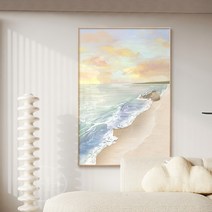 새해 일출 동해 바다 풍경 보석십자수 대형 붙이기 구슬 큐빅페인팅 다이아몬드 십자수, 60x80cm