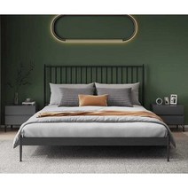 북유럽 철제 침대 프레임 침대틀 조립식 싱글 더블, 1350mmx1900mm, 골드