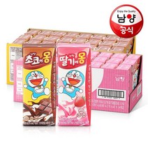 [KT알파쇼핑]남양 진하고 달콤한 초코에몽/딸기에몽 멸균우유 180mlx24팩 택1, ..딸기에몽딸기우유180mlx24팩_수량_상세페이지참조, 02_딸기에몽 딸기우유 180mlx24팩