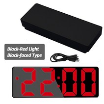 디지털 알람 시계 LED 스크린 전자 큰 번호 디스플레이 음성 제어 기능이있는 테이블