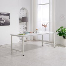 모던디자인 다용도 대형 6인 식탁테이블 40평 예쁜 긴, 화이트블랙