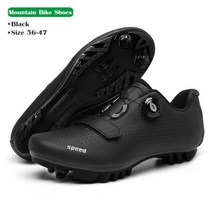 사이클링 스니커즈 MTB 로드 클릿슈즈 스피드 스니커즈 레이싱 남성 여성 자전거 신발, 240, 블랙 MTB