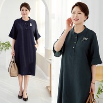 로즈맘 [엄마옷 로즈맘] 차이나단추인견원피스(풍기인견원단)