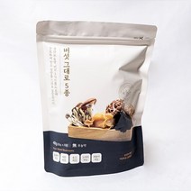 [버섯마루] 무농약 친환경 버섯5종 그대로 48g(6g x 8팩) x 5봉 (목이/새얀/송고/새송이/느타리), 48g