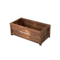 대형 방부목 도로용 화분 플랜트 박스 학교 아파트 텃밭 사각 상자, 가로 화분 80x50x50