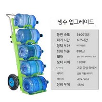 큰바퀴 핸드카트 택배박스 운반용 끌차 접이식 손수레, 업그레이드 생수통형