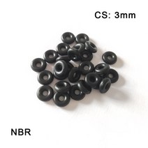 NBR O-링 씰 CS 3mm 두께 니트릴 부타디엔 고무 개스킷 외경 OD9mm ~ 36mm 와셔 내유성, 220x214x3mm, 01 Black