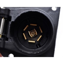 트레일러 견인장치 견인고리 7 웨이 소켓 어댑터 배선 커넥터 12v 7 핀 라운드 미국, 없음