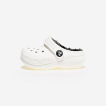 크록스 클래식 라인드 클로그 토들러 WHITE 그레이 샌들 슬리퍼 국내매장판