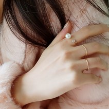 로사 셋트반지 액세서리 여자 패션 진주 큐빅 반지 세트 선물 추천 쇼핑몰