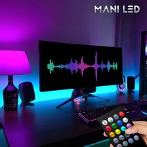 USB RGB LED 간접조명 무드등 침대 커텐박스 TV 모니터 인테리어, 방수형, 01번_3M