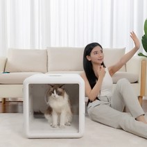 펫드라이룸 강아지 고양이 털말리기 건조기 자동 스마트 애완 동물 건조기 바닥 타격 음소거 고양이 개 상, 한개옵션0