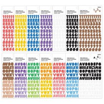 [홈앤스쿨] 양지사 더스페셜 포인트 스티커 알파벳 이니셜 숫자 번호, 알파벳/퍼플