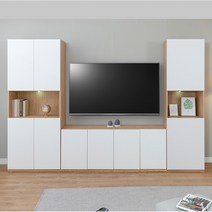 블리스데코 루시드 3000 월플렉스 높은 거실장 세트 BOS032_C, 화이트