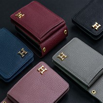 갤럭시 Z플립4_라피네 오플 소가죽 카드수납_F721_휴대폰 케이스