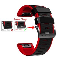 Garmin Descent G1 Solar Mk1 Mk2 Mk2i 시계대 스포츠 2 색 실리콘 방수 손목대 가민 Quick Fit 22mm 26mm 스트랩, Quick Fit 26mm, #3