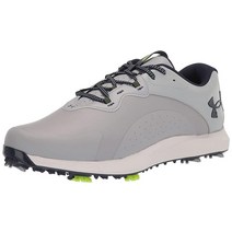 Under Armour 남성용 차지드 드로우 2 스파이크리스 클리트 골프화 (002) 블랙/블랙/스틸