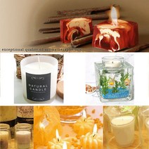 허브인 소이캔들 만들기 젤 캔들재료 DIY, 글래스캔들자490ml