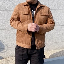 남성빅사이즈 오버핏 캐주얼 가을 스웨이드 세무 자켓 XL-3XL