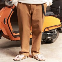 [HAZZYS PHIZ][DEMIL컬렉션] 브라운 바이커치노 스트레이트핏 팬츠 SPPA1F204W2