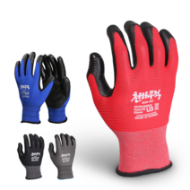 천하무적 U3 NBR 폼 작업용 작업 반코팅 안전 코팅 장갑 (10개입), 블루, 10세트, S