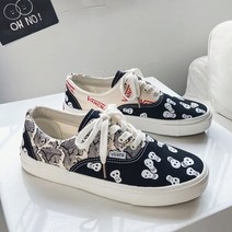 크로스핏운동화 헬스운동화 2021 뉴 그래피티 레오파드 남성용 로우 업 캔버스 스니커즈 클래식 화이트 격자 맨 보드 슈즈 남성 플랫 레이스 남성 가황 신발